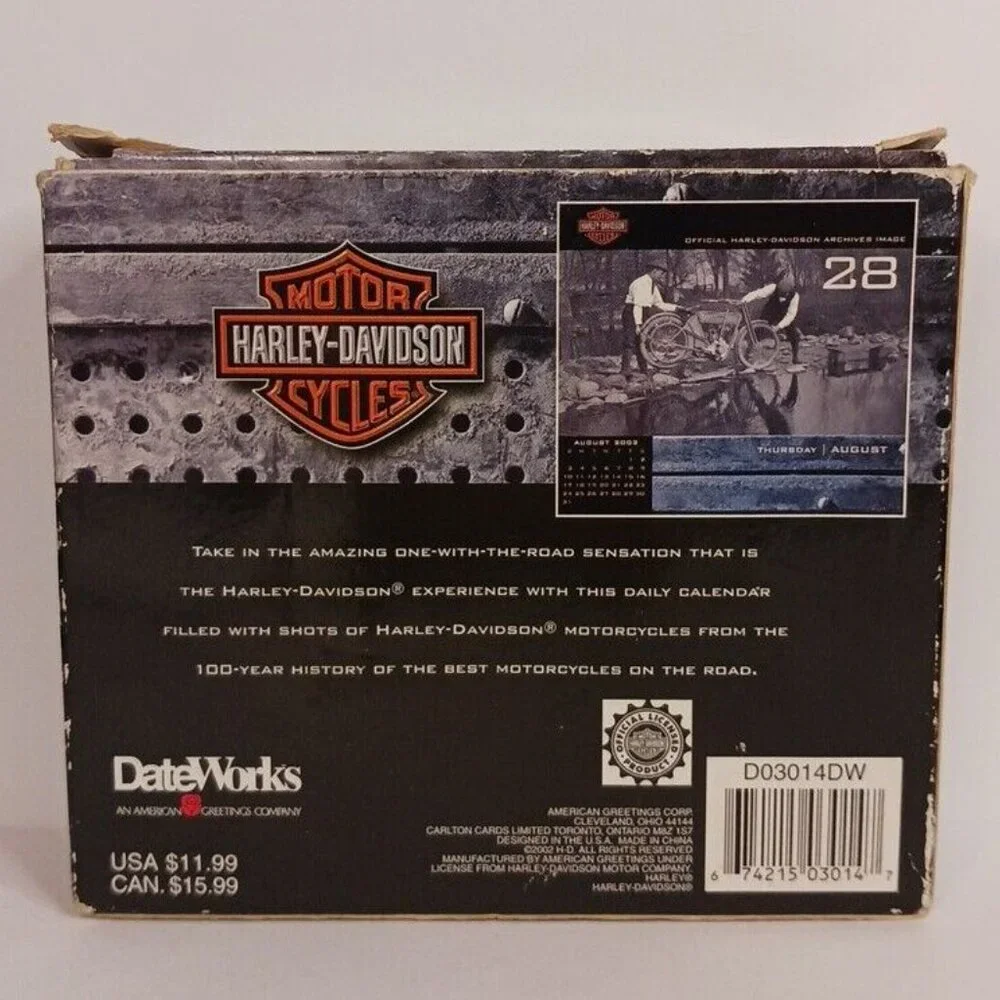 Harley-Davidson 2003 Day-at-a-Time Calendar Vintage Collectable